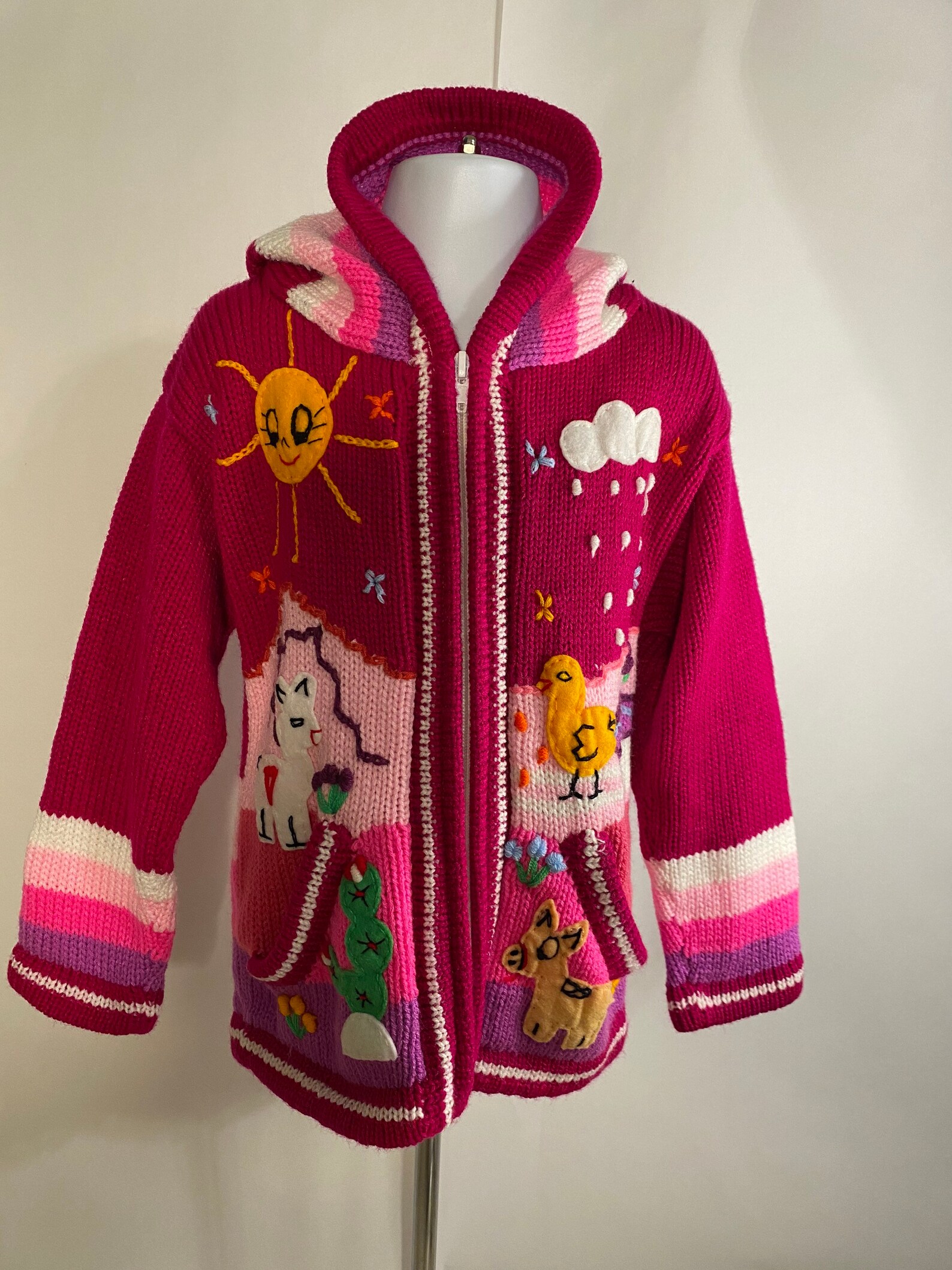 EMBROIDERED KIDS SWEATER Handmade Peruvian Sweater Handmade Etsy