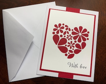 CON AMOR Tarjeta de San Valentín ~ Sencilla