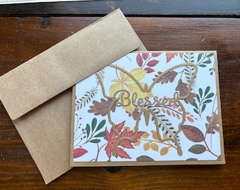 6 tarjetas de notas en blanco BENDECIDA Papelería
