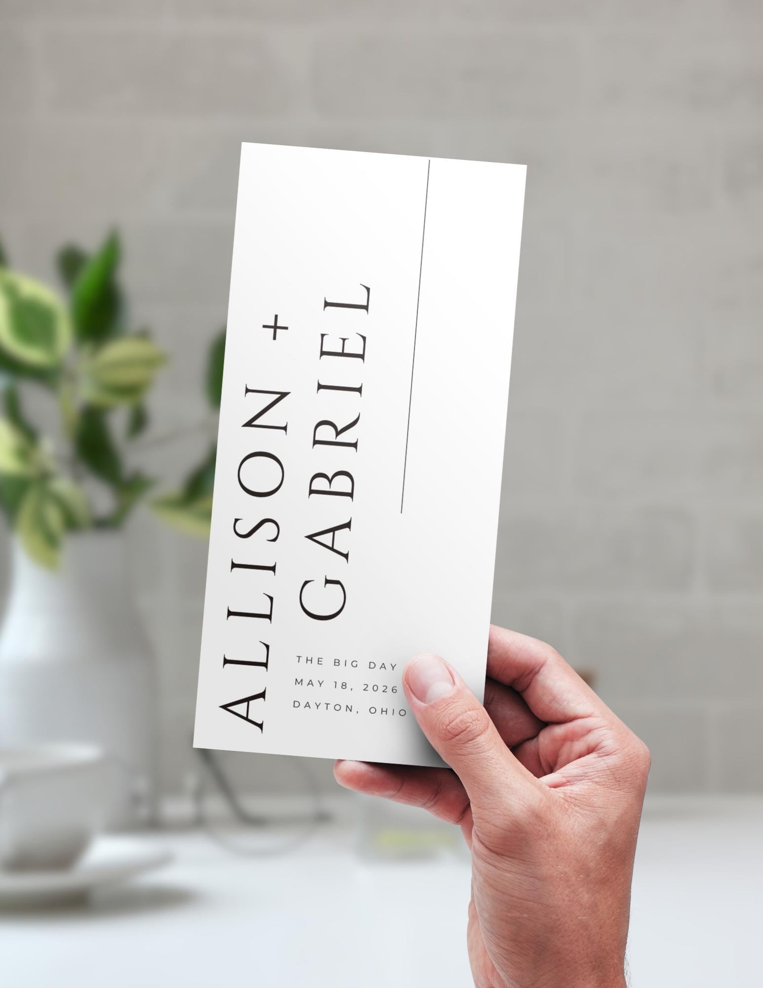 Elegant Trifold Brochure Wedding Program – Canva Template with Personalized Wedding Timeline, Bridal Party, & Seating Chart