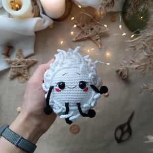 Crochet white blood cell, limphocytes amigurumi