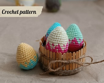 Crochet pattern Easter eggs, amigurumi Easter eggs, Easter crochet pattern, Easter crochet pattern