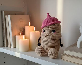 Funny Crochet Plush Toy – Handmade Gag Gift, Amigurumi Novelty Decor, Unique Humor Gift