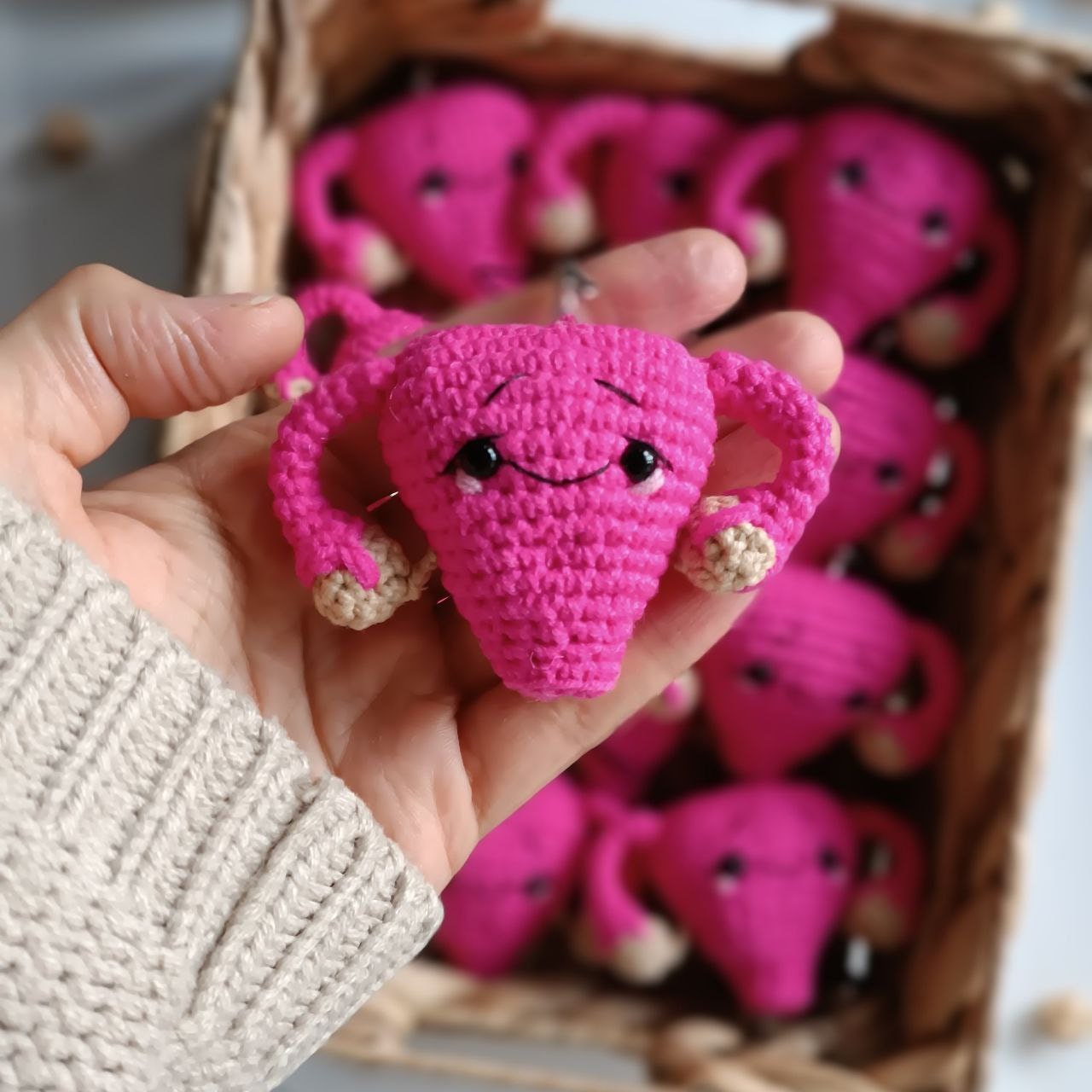 Crochet Pattern Uterus Model Keychain, Crochet Uterus, Amigurumi Uterus