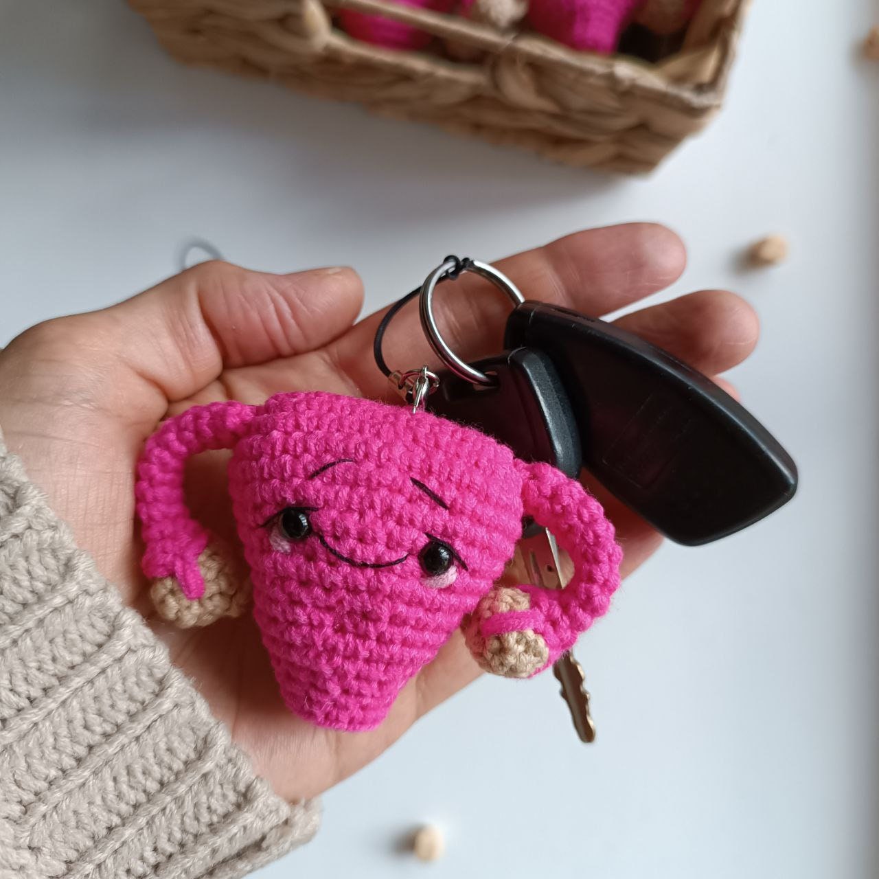Crochet Pattern Uterus Model Keychain, Crochet Uterus, Amigurumi Uterus