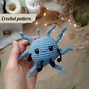 Crochet pattern platelets, amigurumi thrombocytes, gift for a doctor