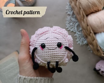 Crochet pattern brain model, amigurumi brain, anatomical brain crochet pattern, crochet body pats, gift for doctor or joke gift