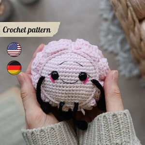 Crochet pattern brain model, amigurumi brain, anatomical brain crochet pattern, crochet body pats, gift for doctor or joke gift