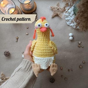 Crochet pattern Easter chicken, amigurumi Easter chicken, Easter crochet pattern imagem 1