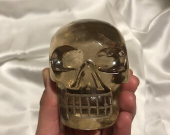 Smoky Citrine Skull with Amazing Clarity