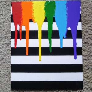 Rainbow Drip Painting