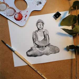 Handgefertigte Karte Buddha Motiv | Wohndekor | Wohnwand | Interieur | verschiedene Farben