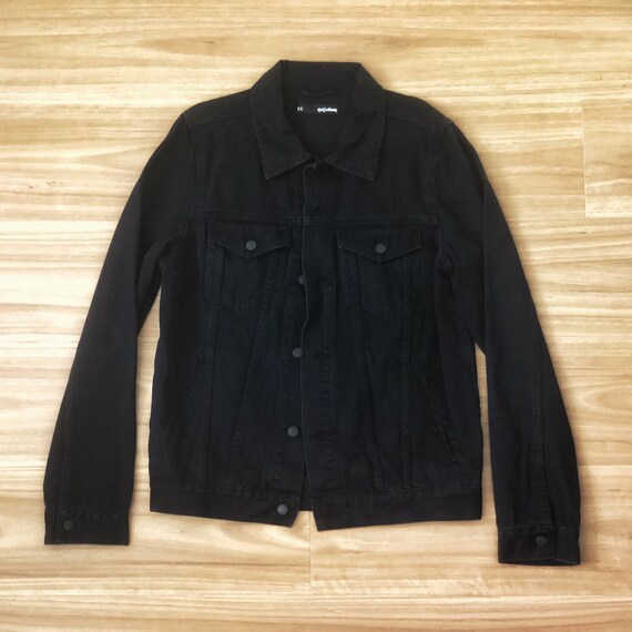 Plain Black Denim Jacket