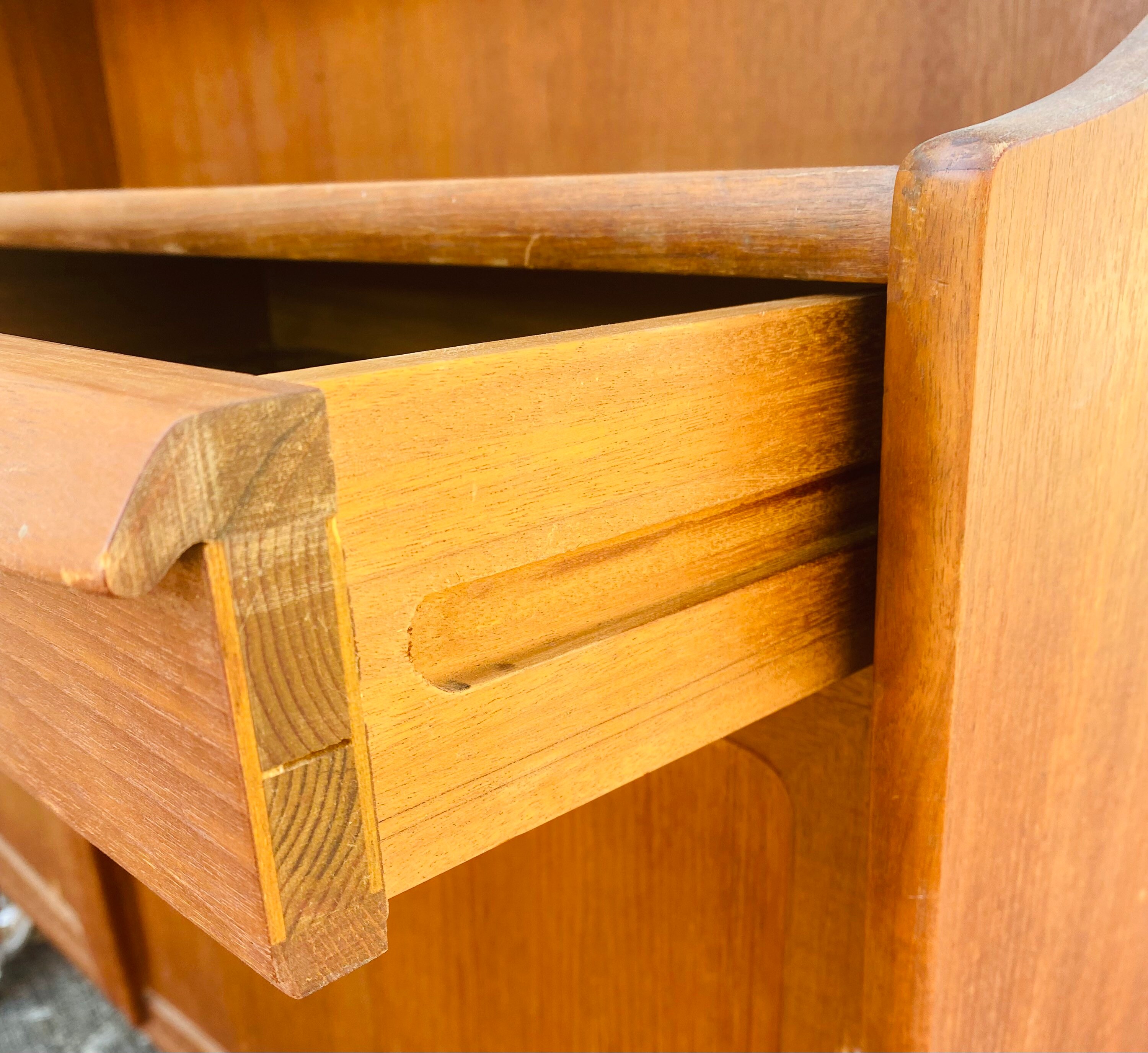 Mid Century Teak Hutch MCM Danish Teak Buffet Boho Dining Etsy