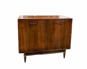 Mid Century American of Martinsville Dania Walnut Bar Cart, MCM Dania Collection Bar Cabinet, American of Martinsville Buffet, MCM Bar