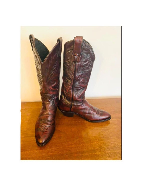 Retro Women’s Justin  Cowboy Boots Size 6.5-7, Vi… - image 1