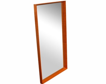 Mid Century Scandinavian Modern 1960’s Pedersen and Hansen Teak Wall Mirror, Denmark