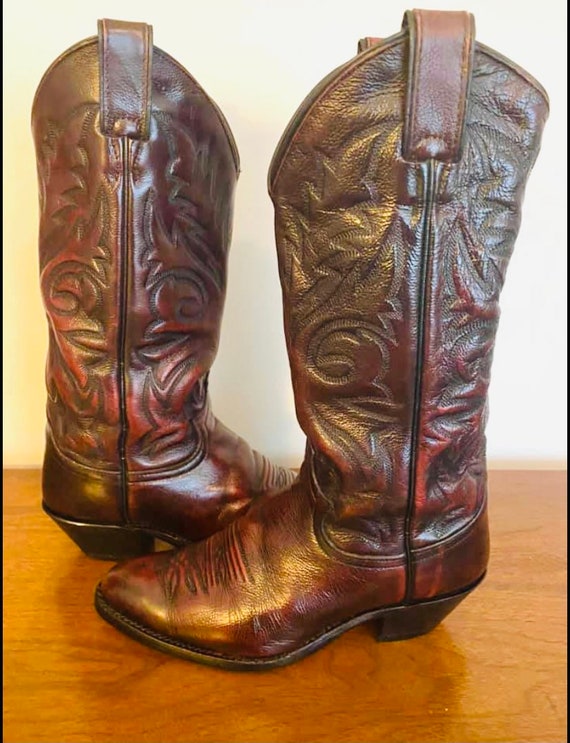 Retro Women’s Justin  Cowboy Boots Size 6.5-7, Vi… - image 2