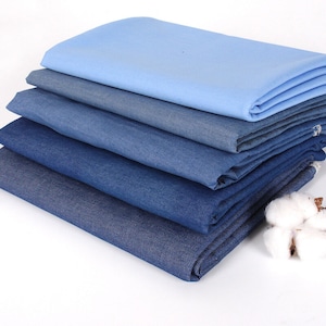 Leichte Denim Stoff, gewaschen Denim Stoff, blau Denim Stoff, Stickerei Stoff, Baumwolle Denim, Jean Stoff, durch den halben Hof