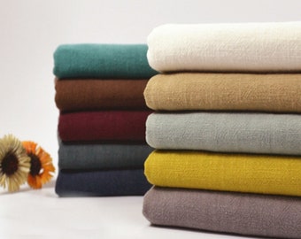 100% Natural Linen Fabric, Stonewashed Linen Fabric, Vintage Linen Fabric, Heavy Linen Fabric, Apparel Fabric Sewing Fabric By The Half Yard