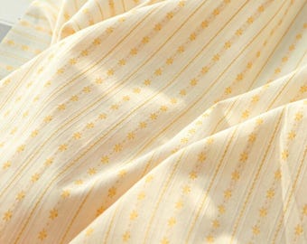 Striped Jacquard Cotton Fabric- Vintage Style Fabric- DIY Dress Pillow Curtain Material- Lightweight For Sewing Crafts