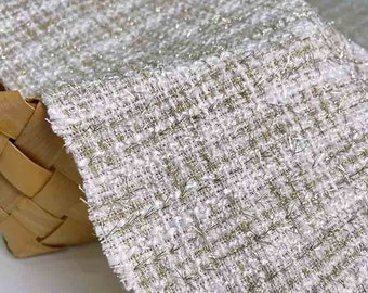 Boucle Fabric, Tweed fabric, Woven Fabric,Colorful Glitter Tweed Fabric, Boucle Stoff, Check Style Tweed, Coat Fabric, By The Half Yard