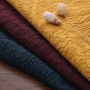 Natural Linen Fabric, Cotton Flax Linen Fabric, Jacquard Fabric, Sewing Fabric, Flax Fabric, Solid Color, Summer Fabric, By The Half Yard