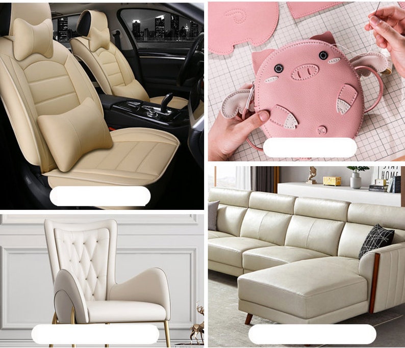 Self-Adhesive Leather Fabric, Faux Leather Fabric, Sofa Leather Fabric, Artificial Leather, Upholstery Fabric, By the Half Yard image 10