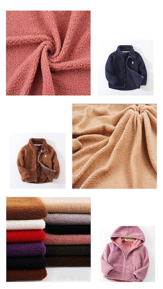 Sherpa Teddy, tessuto in finta pelliccia di Sherpa, in stile vintage, al metro, larghezza 160 cm, 230 g/m²