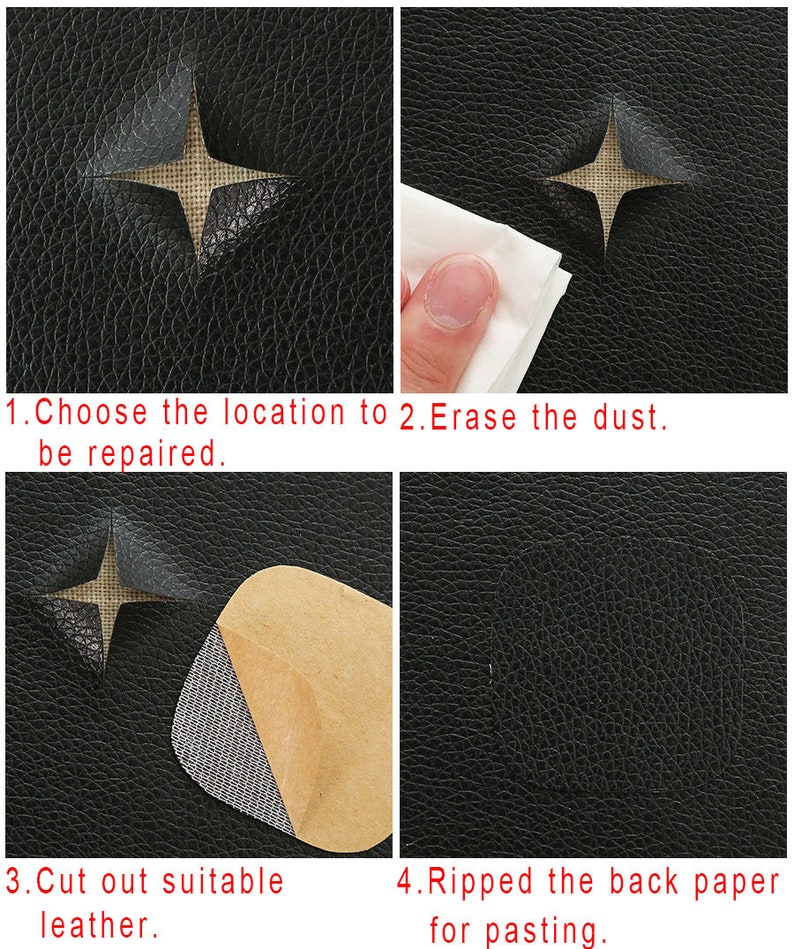 Self-Adhesive Leather Fabric, Faux Leather Fabric, Sofa Leather Fabric, Artificial Leather, Upholstery Fabric, By the Half Yard image 4