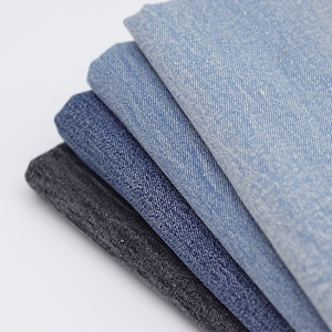 Washed Denim Fabric, Heavy Weight Denim, 100% Cotton Denim Fabric, Soft Denim, Sewing Fabric, Clothes Fabric, By The Half Yard