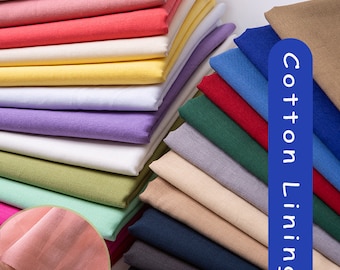 Antistatic Lining Fabric, 100% Cotton Lining Fabric, White Baby Cotton Lining, Shirt Fabric, Dress Lining, By The Half Yard