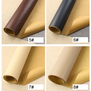 Self-Adhesive Leather Fabric, Faux Leather Fabric, Sofa Leather Fabric, Artificial Leather, Upholstery Fabric, By the Half Yard image 6