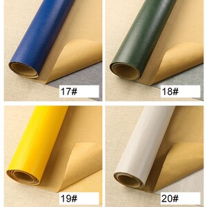 Self-Adhesive Leather Fabric, Faux Leather Fabric, Sofa Leather Fabric, Artificial Leather, Upholstery Fabric, By the Half Yard image 9