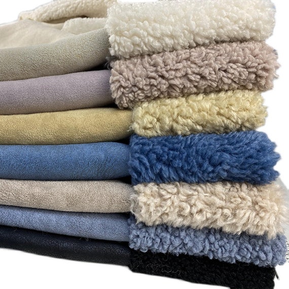 Bonded Sherpa Fabric Faux Suede Fabric Lamb Wool Fabric Etsy