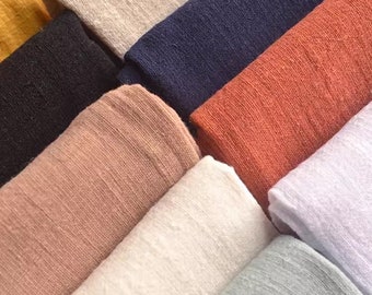 Cotton Linen Fabric,Soft Cotton Linen Fabric,Available In 22 Colors,Comfortable Fabric,Lightweight Fabri,Breathable Fabric,By The Half Yard