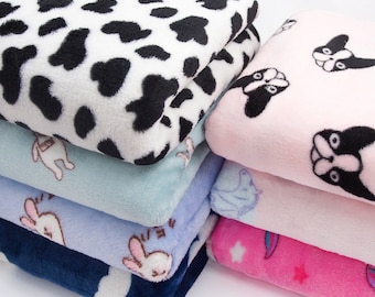 Thick Fleece Fabric, Cow Fabric, Cuddly Fleece Fabric, Double-sided Flannel Fabric, Warm Fabric, Soft Fabric, By The Yard