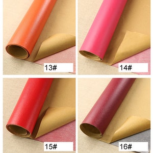 Self-Adhesive Leather Fabric, Faux Leather Fabric, Sofa Leather Fabric, Artificial Leather, Upholstery Fabric, By the Half Yard image 8