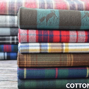 Tissu de coton japonais, Tissu à carreaux, Tissu doux, Tissu de courtepointe, Tissu de couture, Tissu de couture, Tissu de couture, Tissu de flanelle de coton, mètre carré