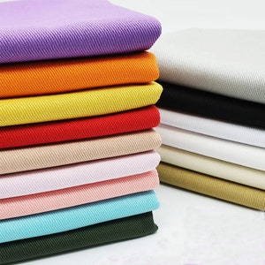 Tissu denim de coton coloré, Tissu 100 % coton, Tissu denim sergé, Denim épais, Denim doux, Tissu à coudre, mètre carré image 1