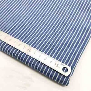 Striped Denim Fabric, Washed Denim, Cotton Denim, Blue Denim, Soft Denim, Jeans Fabric,By The Half Yard