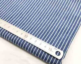 Tessuto denim a righe, denim lavato, denim di cotone, denim blu, denim morbido, tessuto jeans, al metro quadro