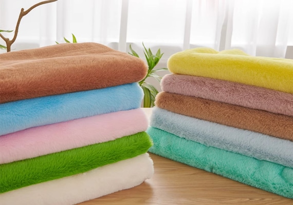 RABBIT Soft Faux Fur SOLID Fabric, Super Soft Plush Fabric, Fursuit Fur, Blanket Fabric, Stuffed Toys Sewing Fabric, By The Half Yard