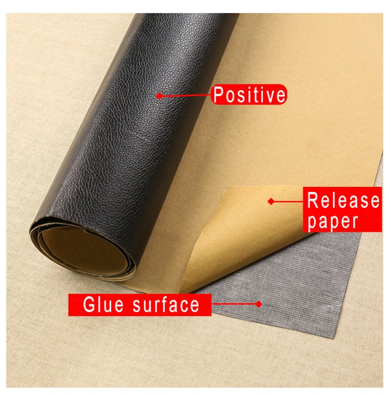Self-Adhesive Leather Fabric, Faux Leather Fabric, Sofa Leather Fabric, Artificial Leather, Upholstery Fabric, By the Half Yard image 2