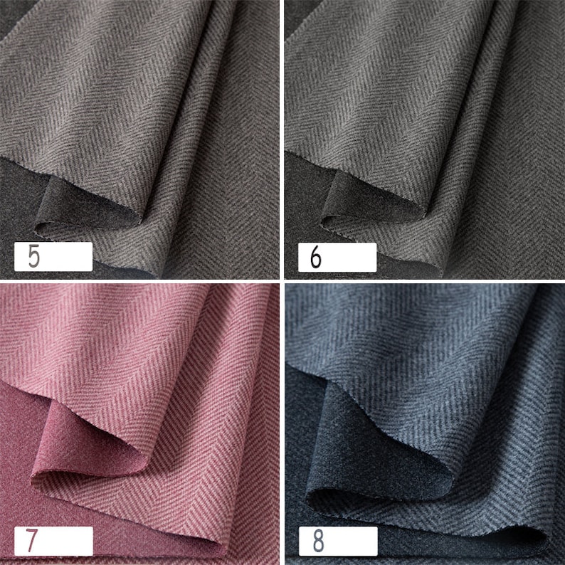 Textured Woolen Fabric Coat Fabric Faux Wool Fabric Autumn Etsy