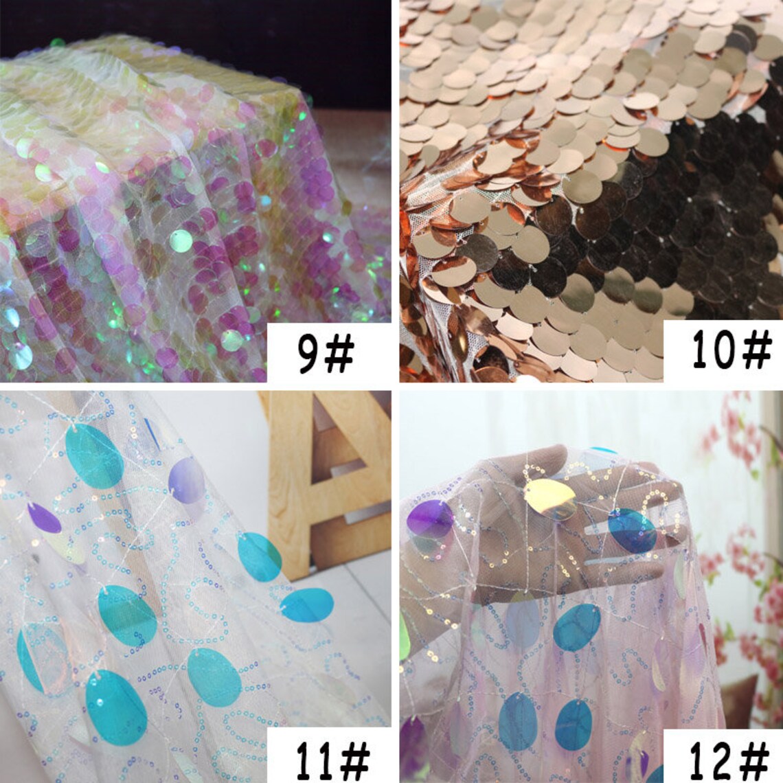 Large Sequin Fabric, Sequin Backdrop, Net Gauze Bottom, Fish Scale ...