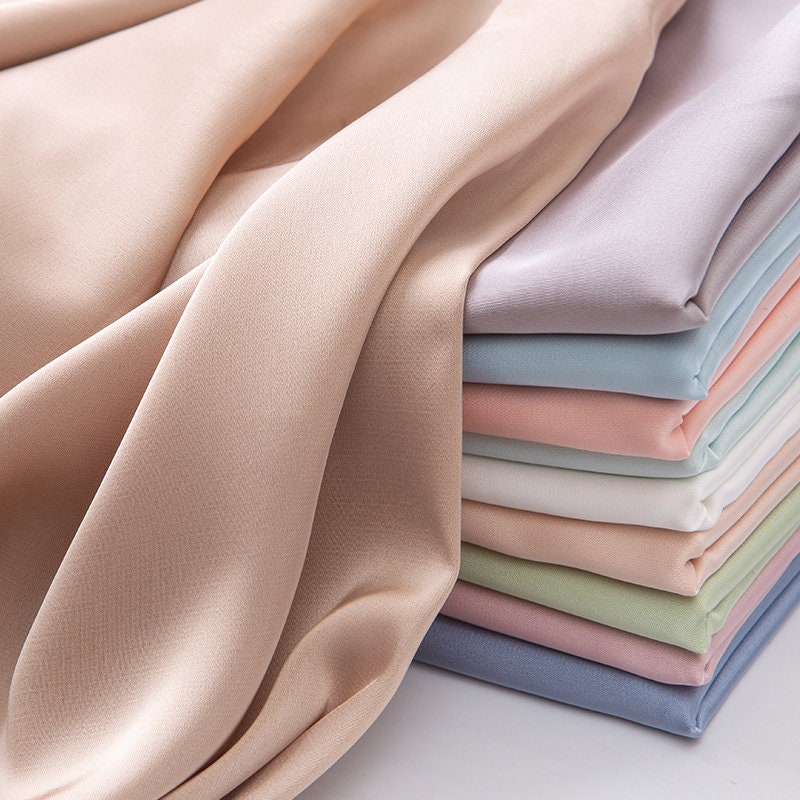 Stretch Satin Fabric Chiffon Fabric Simulated Silk Satin Etsy