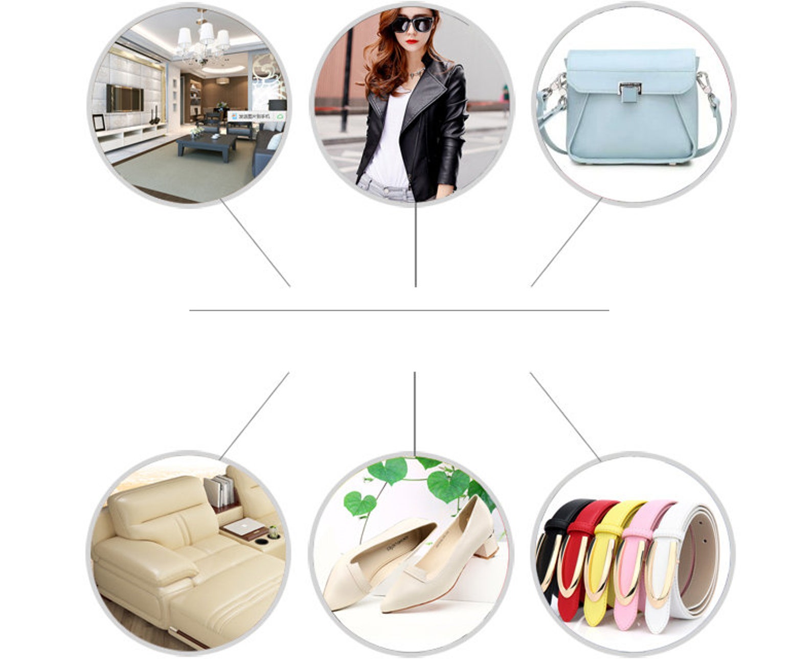 9pcs Premium Faux Leather main image 0
