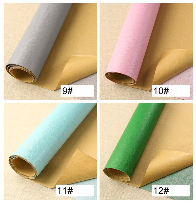 Self-Adhesive Leather Fabric, Faux Leather Fabric, Sofa Leather Fabric, Artificial Leather, Upholstery Fabric, By the Half Yard image 7