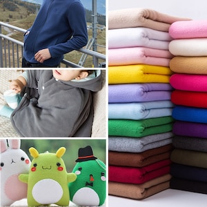 Solid Polar Fleece Fabric, Anti Pill Fabric, Sewing Fabric, Soft Blanket Fabric, Doll Plush Fabric, By The Half Yard